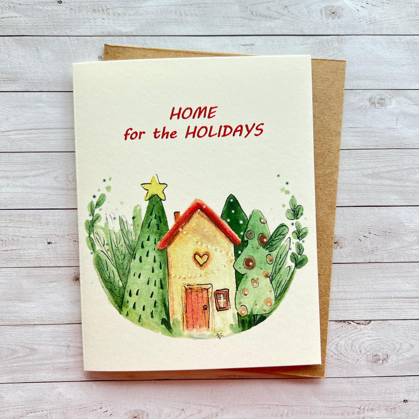 Home for the Holidays. Holidays card