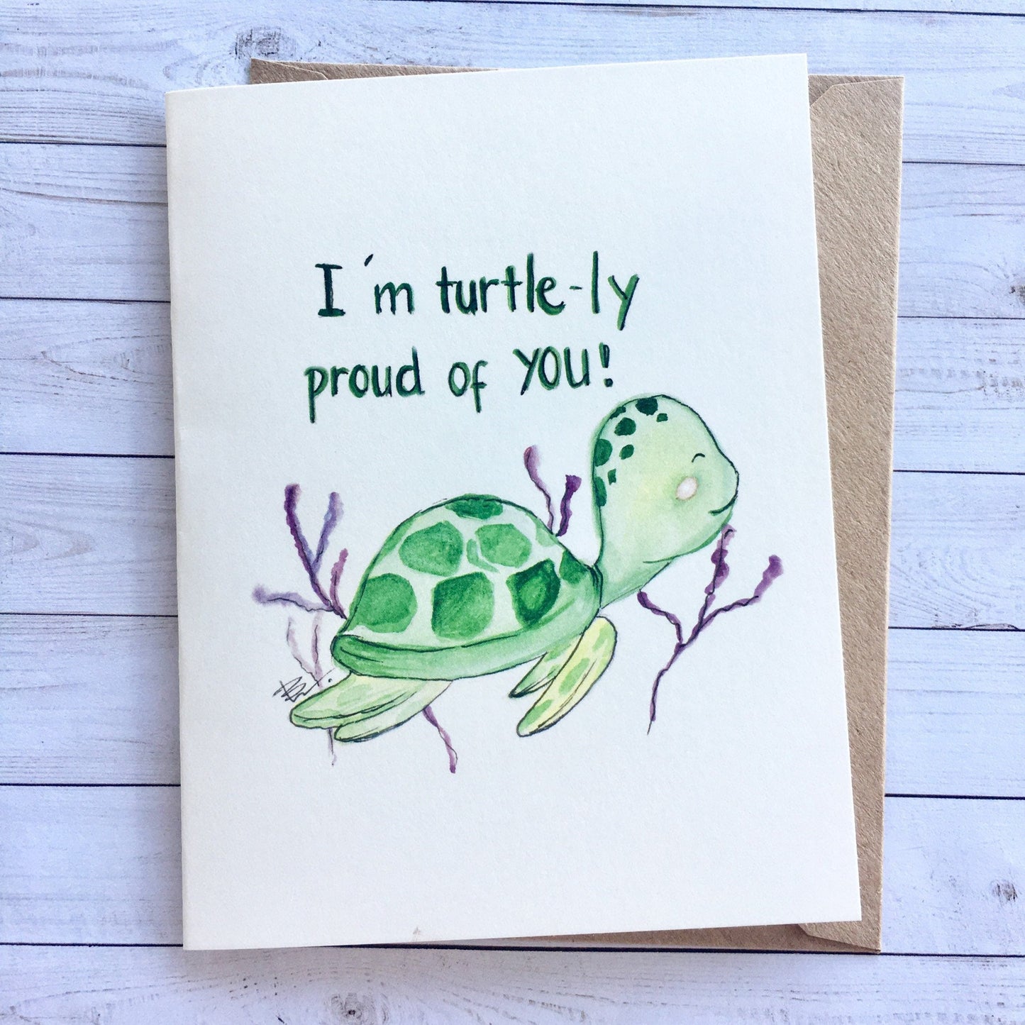 Proud of you card. Happy Little Turtle card