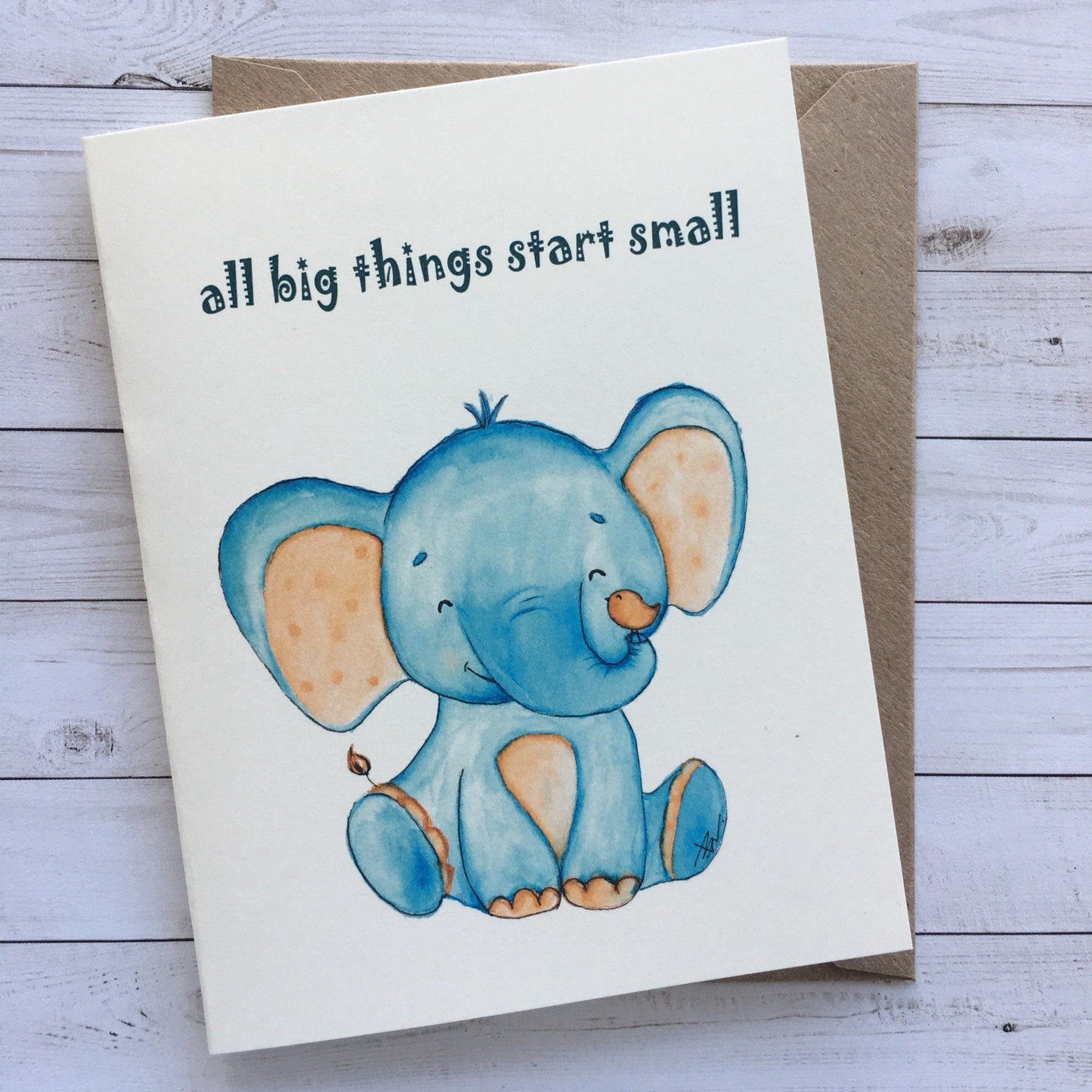 Elephant card. All big things start from small
