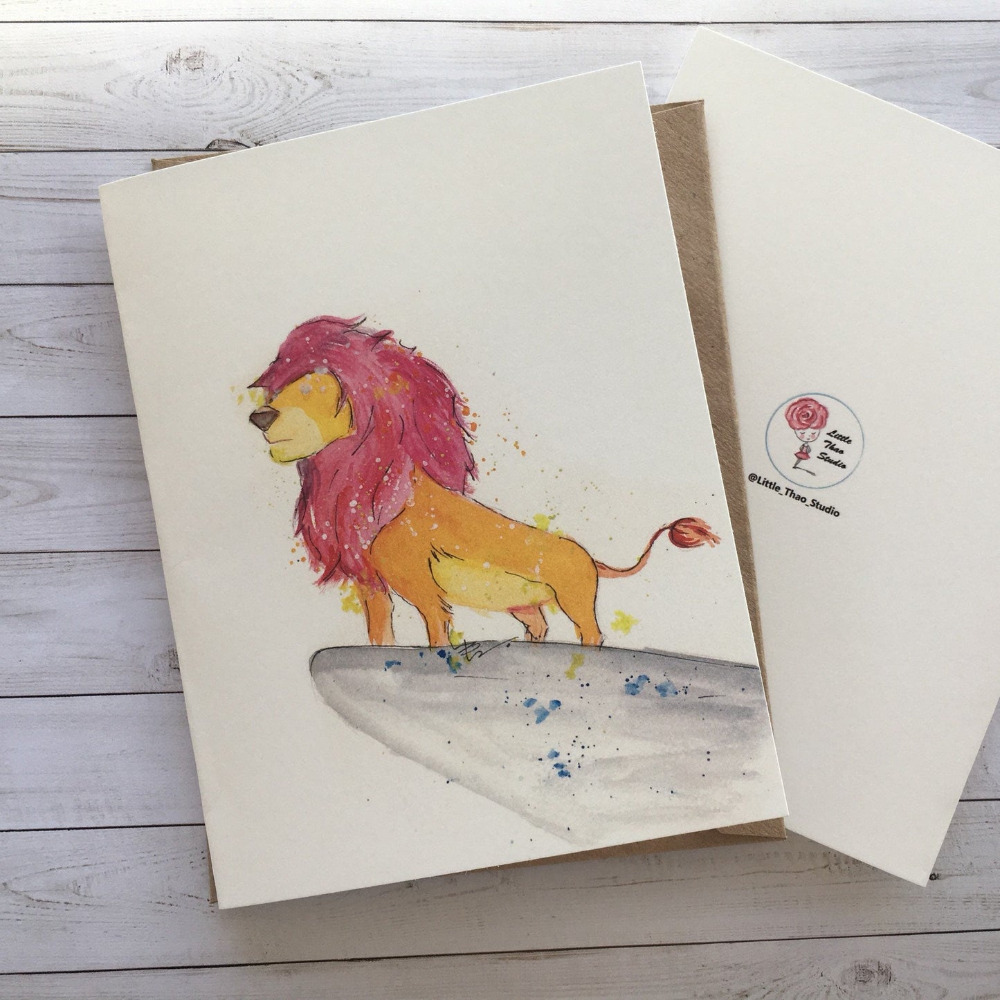 Lion King. Happy Father's Day, Happy birthday card