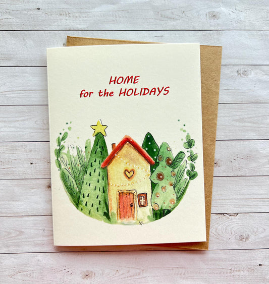 Home for the Holidays. Holidays card