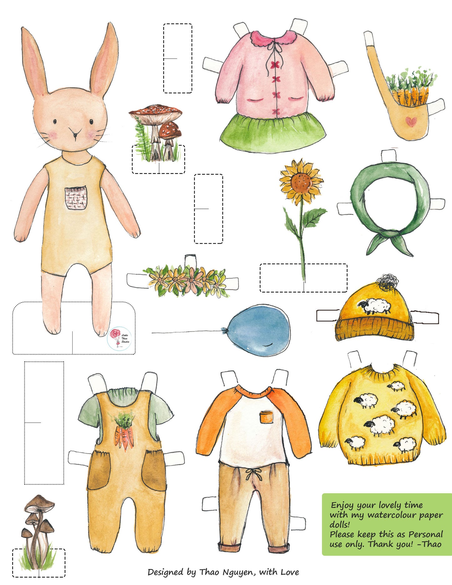 Paper Doll-Bunny