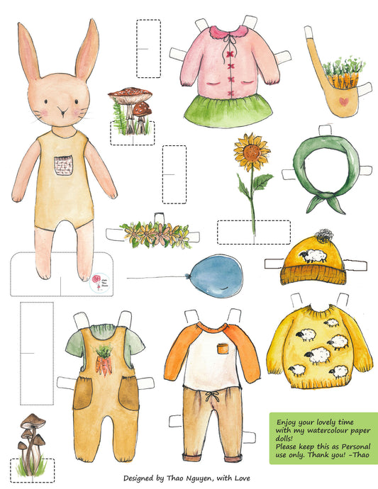 Paper Doll-Bunny