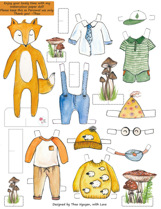 Paper Doll- Mr Fox