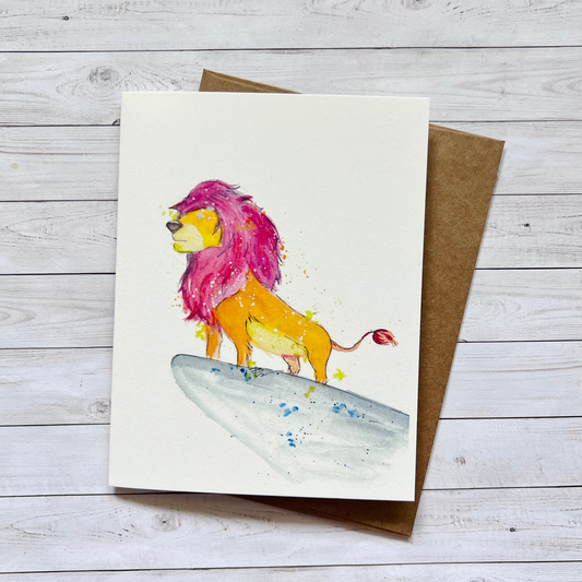 Lion King. Happy Father's Day, Happy birthday card