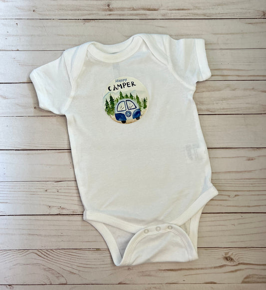 Happy Camper baby onesie