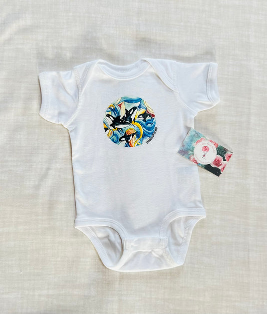 Vancouver island baby onesie. Orca Whale