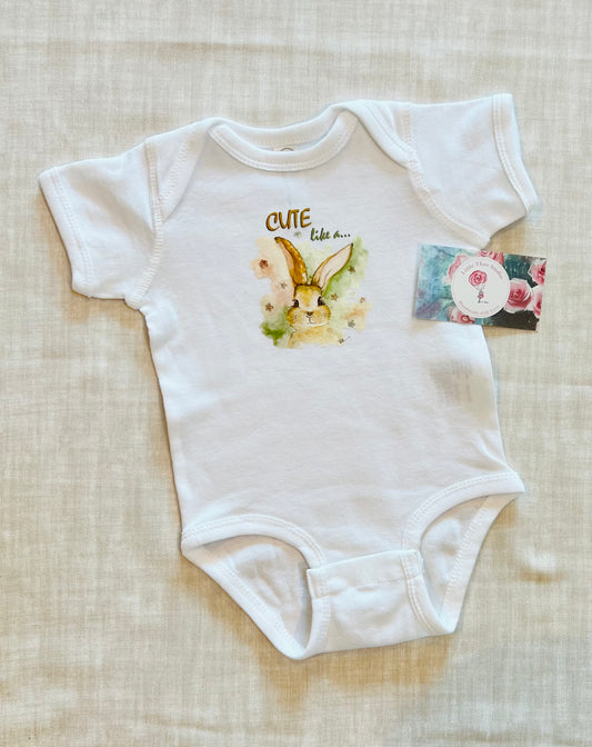 Cute like a bunny baby onesie