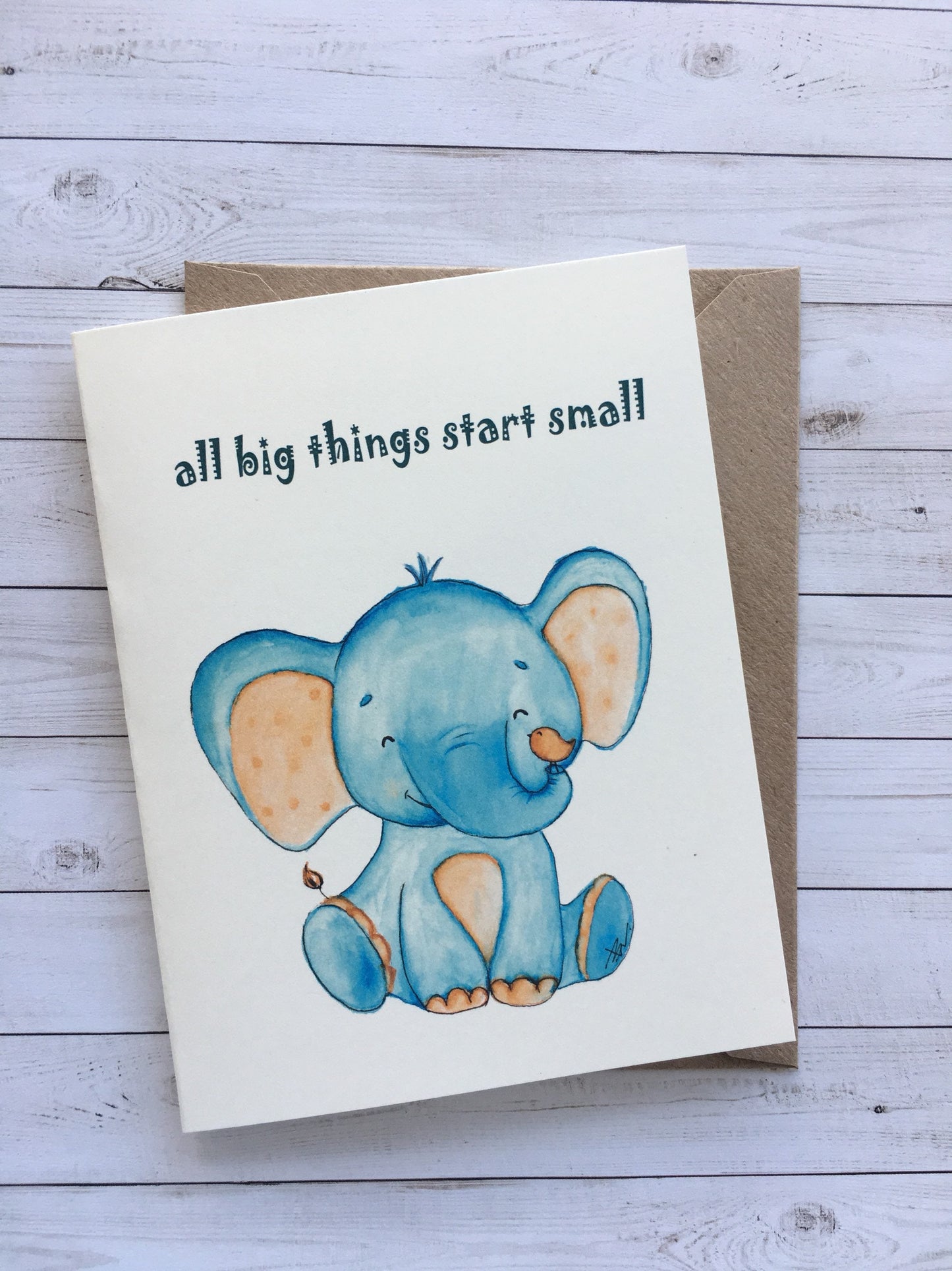 Elephant card. All big things start from small