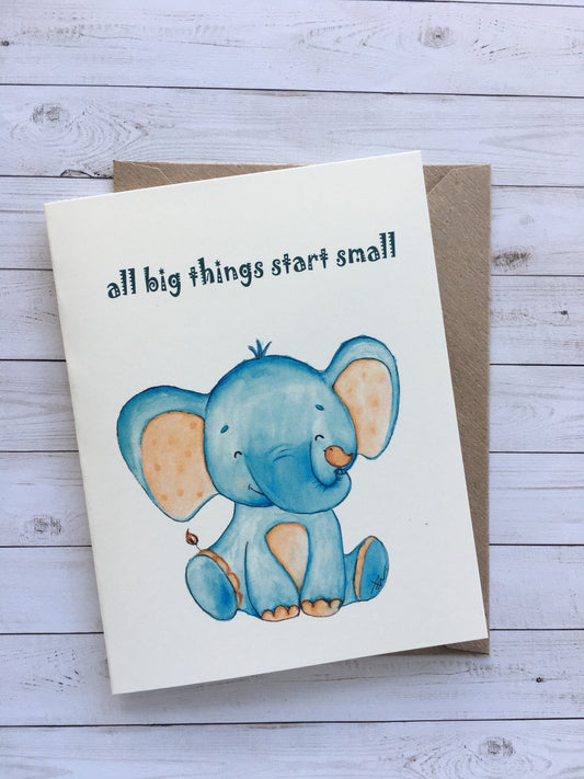 Elephant card. All big things start from small