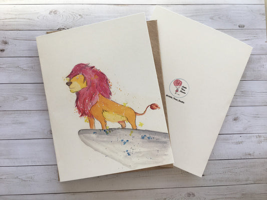 Lion King. Happy Father's Day, Happy birthday card