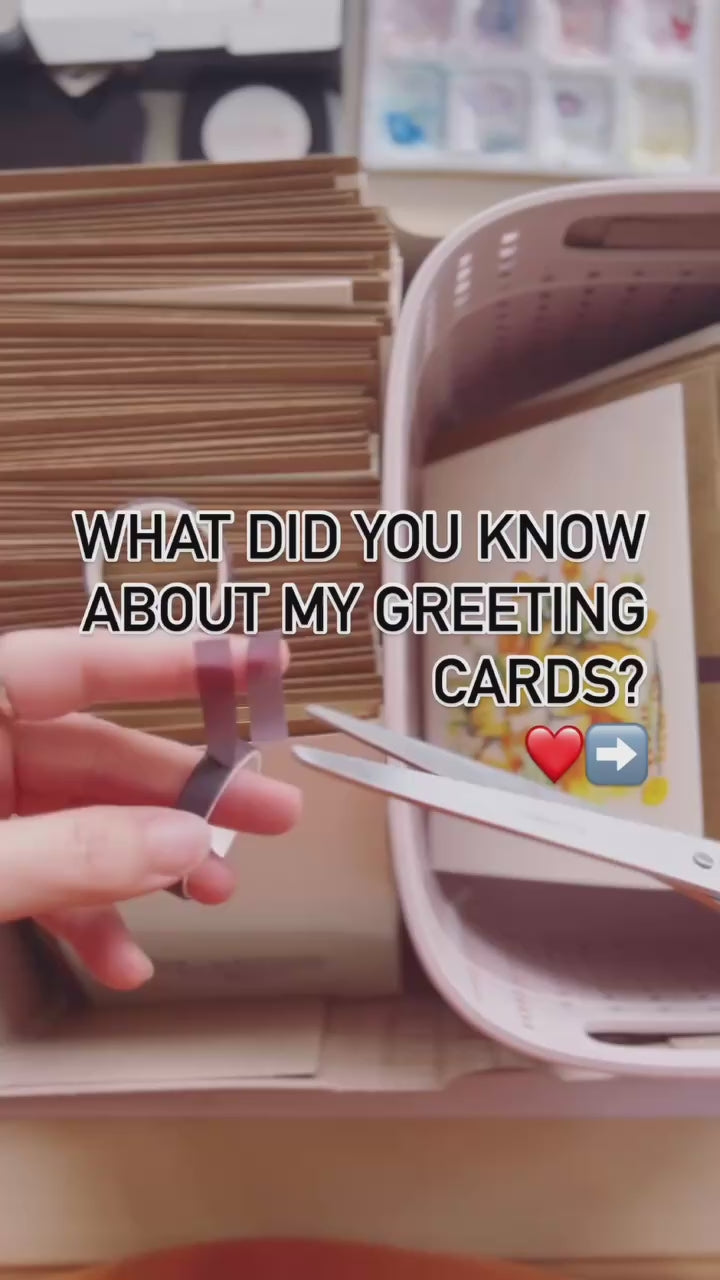 Load video: All cards are products from my original handpainted artwork then scan and locally printed on Vancouver Island.